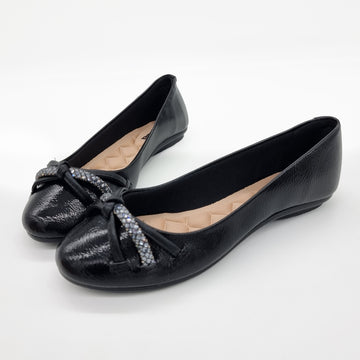 Moleca 5094-1654 Round Toe Flat in Black Patent